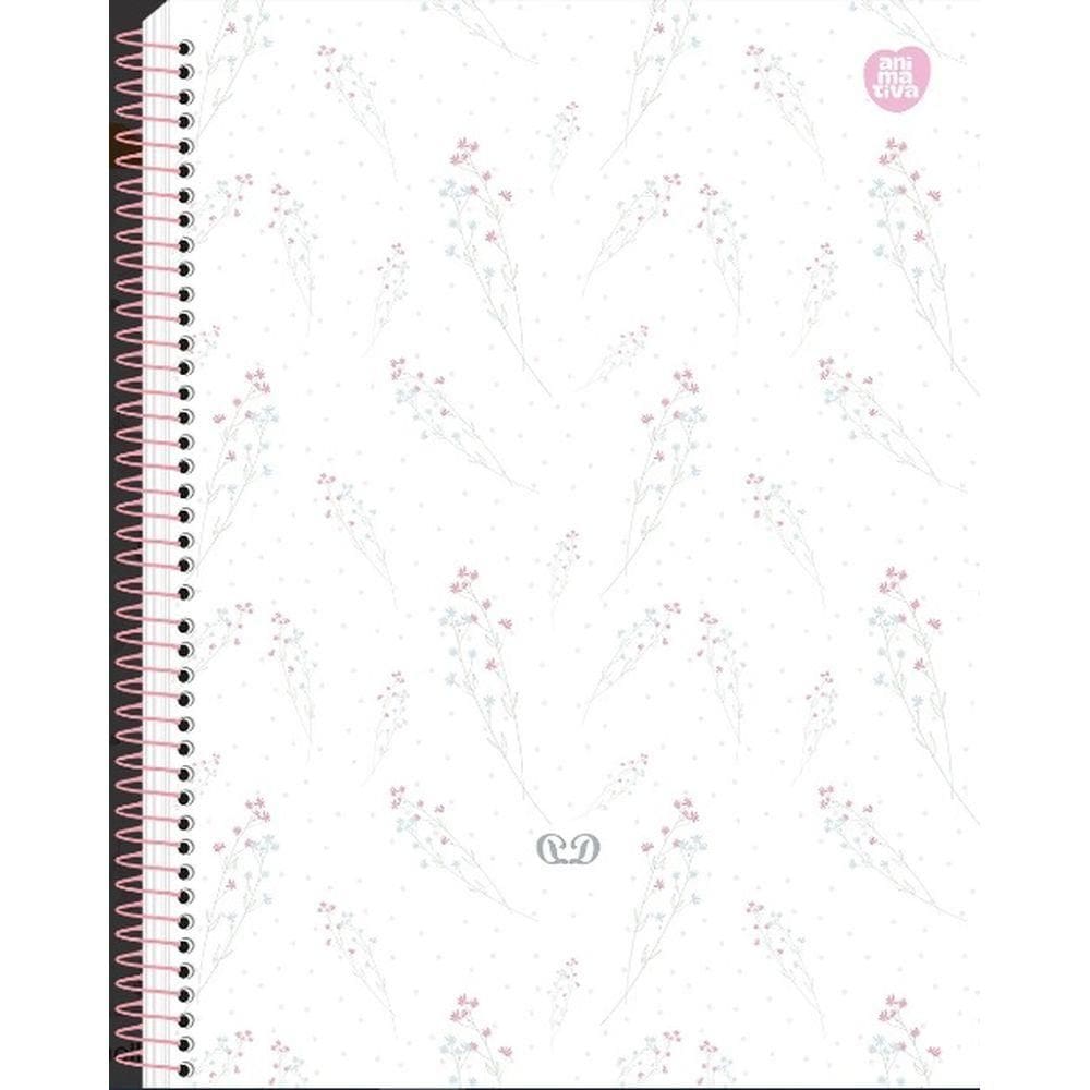 Caderneta Colegial 80 Folhas Espiral Capa 3 - Animativa