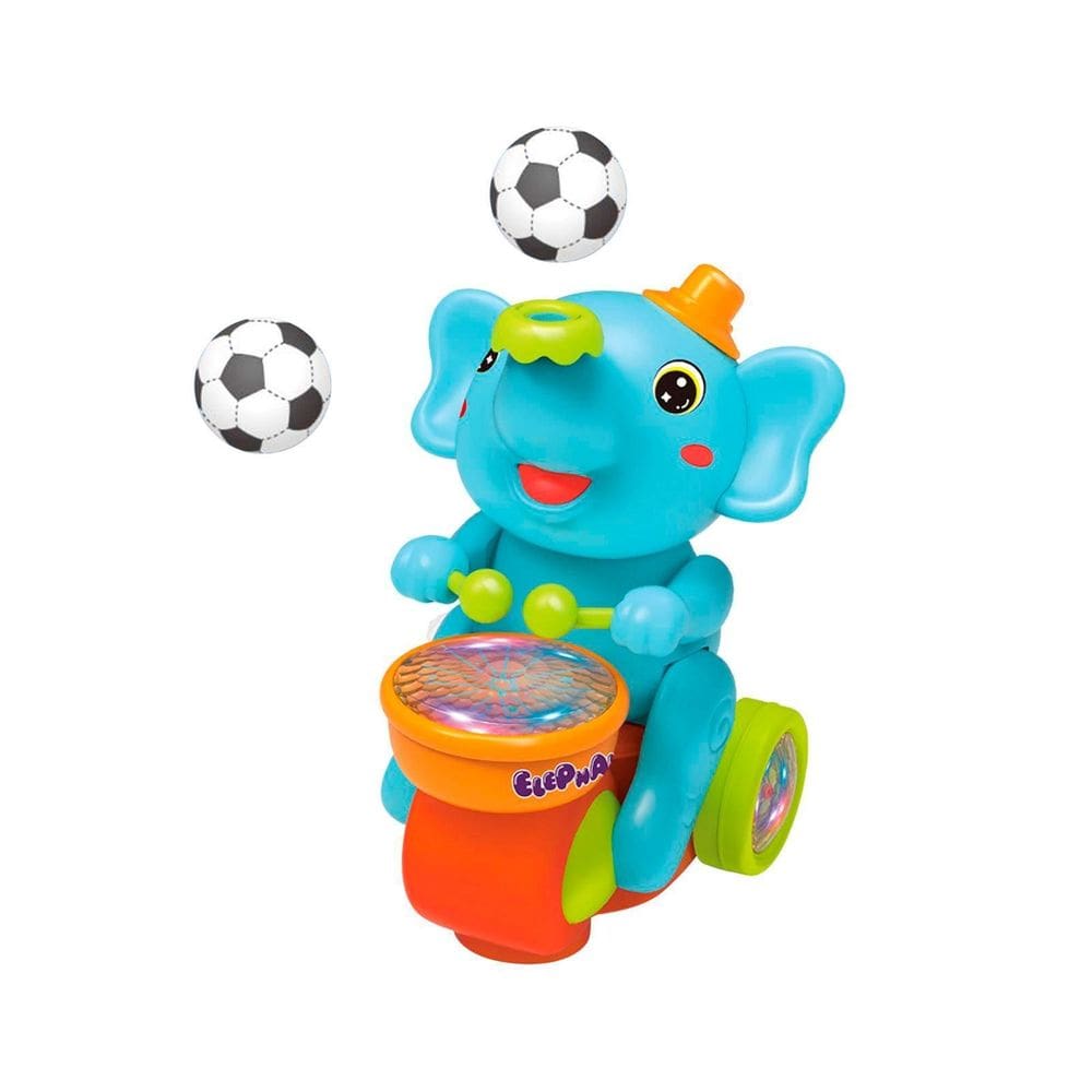 Elefante Equilibrista Luzes Coloridas E Som Brinquedo