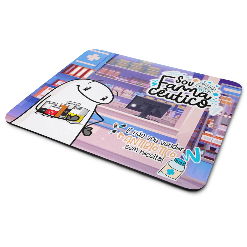Mouse Pad Flork Profissões - Sou Farmacêutico