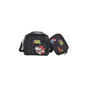 Kit Luxo Super Mario Lancheira Térmica+Estojo Box - Marrom