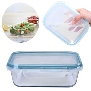 Kit 2Pças - Pote Vidro Quadrado Hermético Reforçado 1520 ML