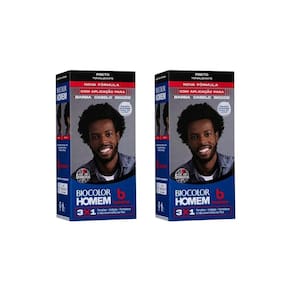 Coloraçao Biocolor Homem Bozzano Preto-Kit C/2Un