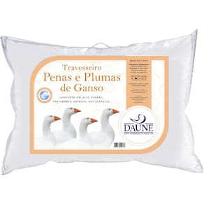 Travesseiro 20% Pluma De Ganso 80% Pena De Ganso Daune 50x70