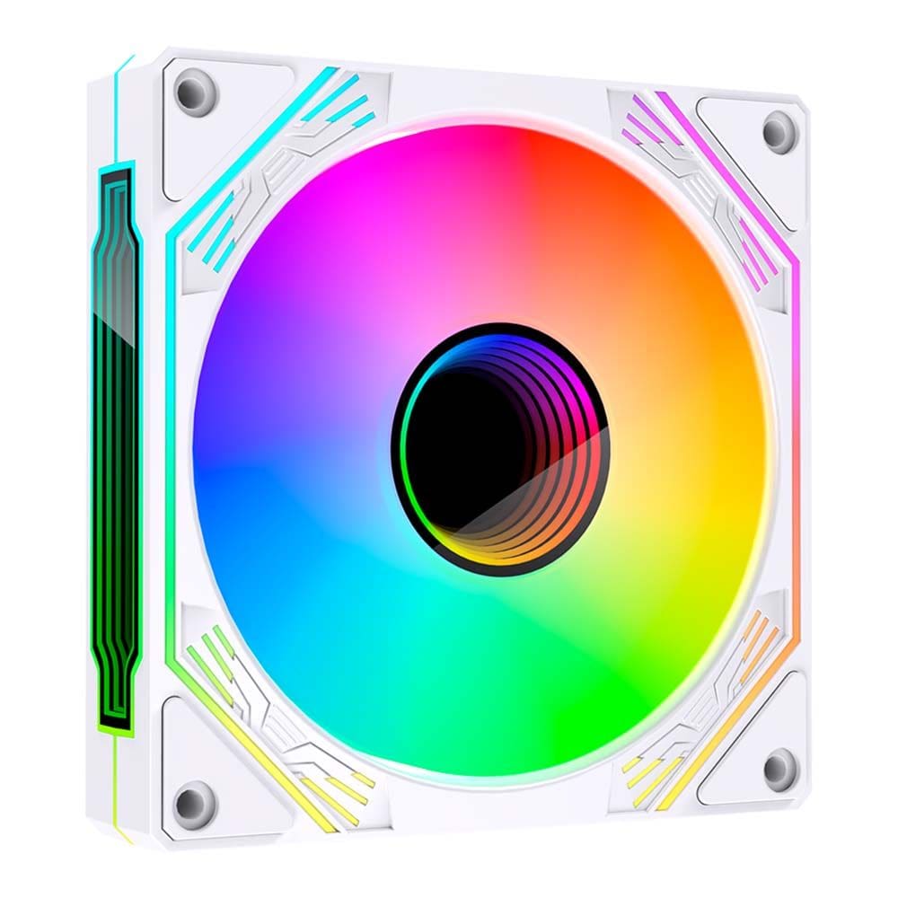 Cooler Fan Ryvel 120Mm Argb 5V Aspen Branco - Ry-Fn-Ap-Wt-5V