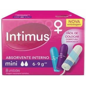 Absorvente Interno Intimus Mini - 8 Unidades