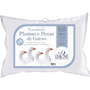 Travesseiro 50% Plumas De Ganso 50% Penas 50x70cm Daune