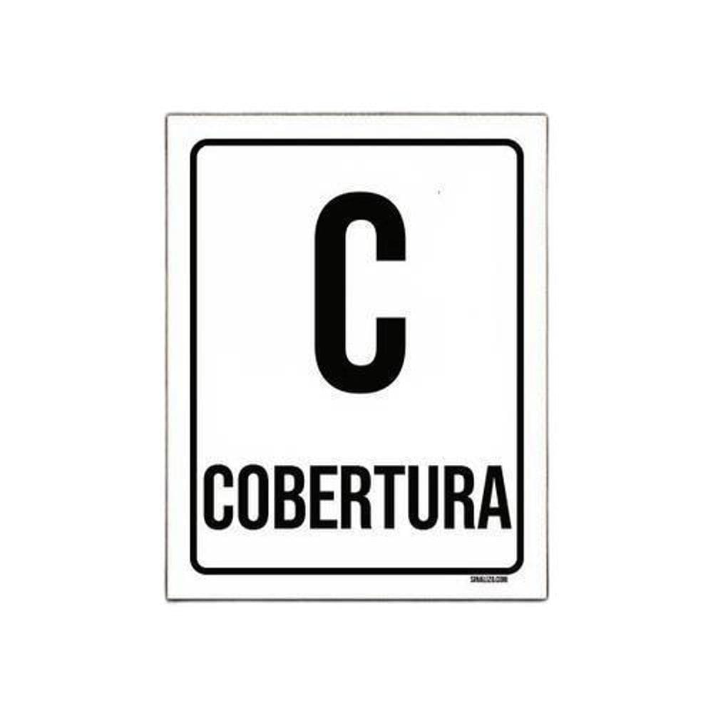 Kit 5 Placas Sinalização Ambiente Cobertura