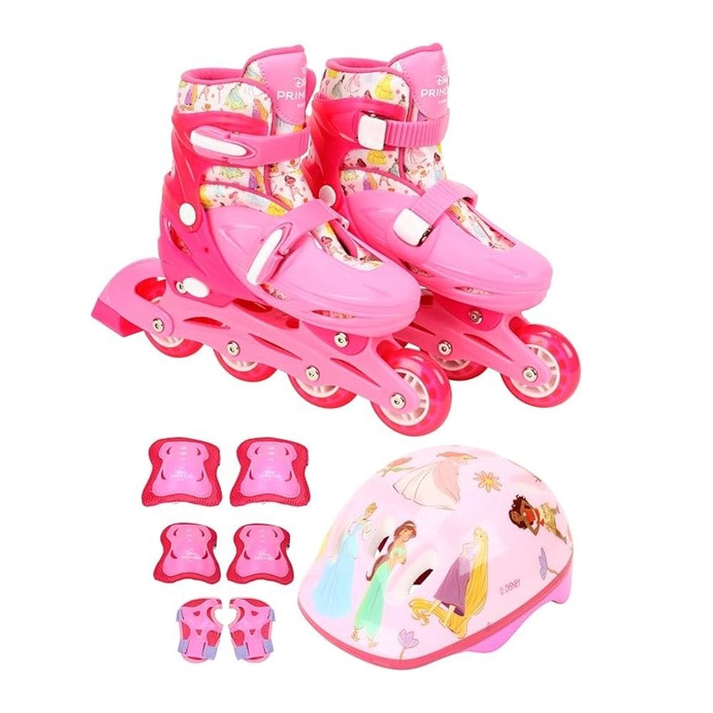 Kit Patins das Princesas 2 Em 1 4 Rodas Tamanho 32/35 - Bbr