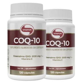 kit Coenzima Q10 200mg (120 Caps) Vitafor 2 unidades