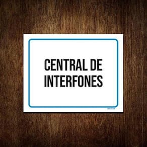 Kit 10 Placas Ambiente Sinalização Setor Central Interfones