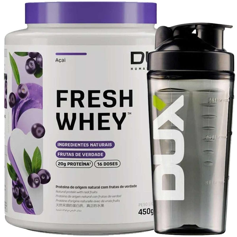 Whey Protein 3W Fresh Whey 450G + Coqueteleira Sabor Açaí