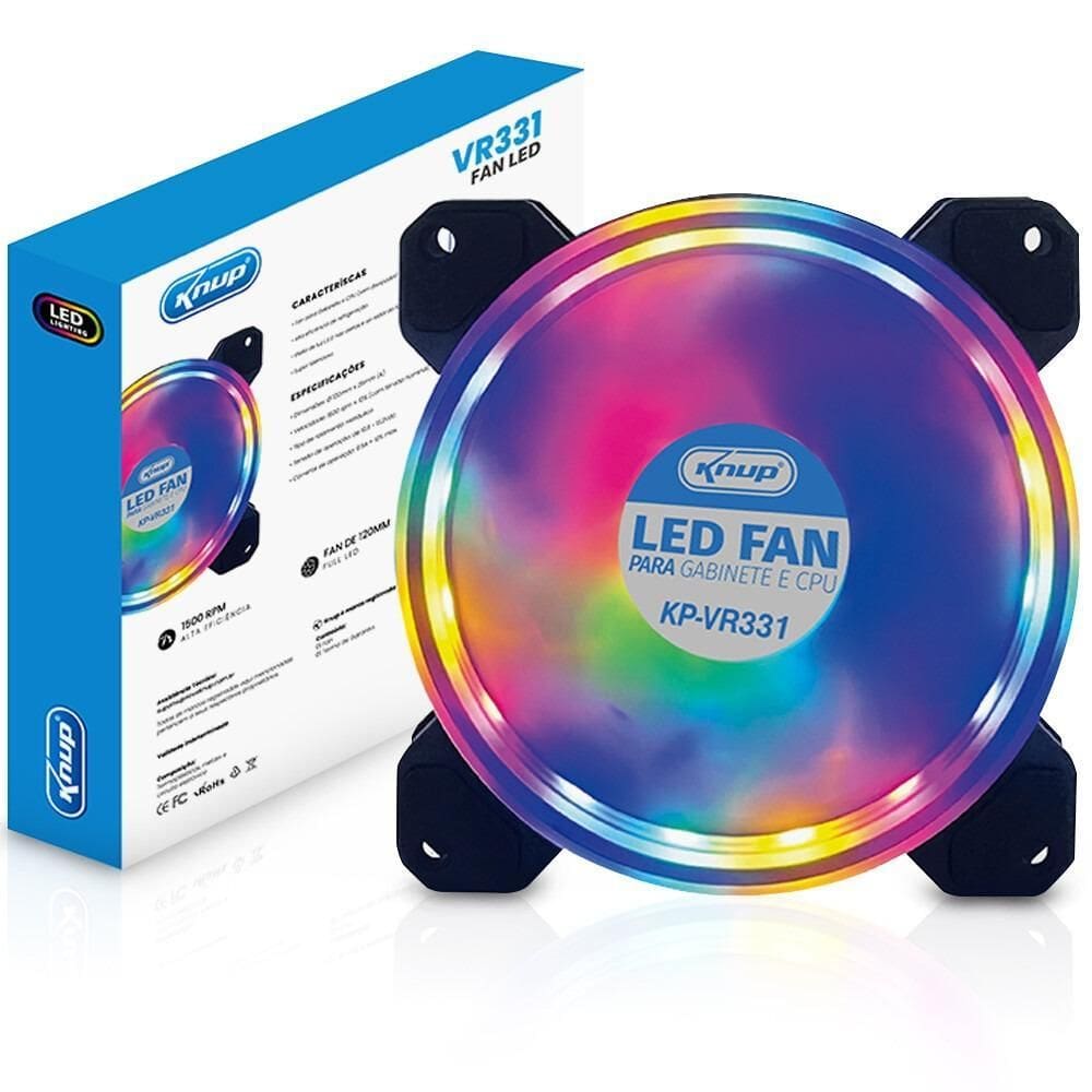 Kit 5 Cooler Fan Rgb Para Gabinete 120Mm 12Cm Argb Revenger