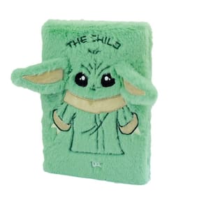 Caderno De Anotação Fluffy Pelúcia Mandalorian Baby Yoda Dac
