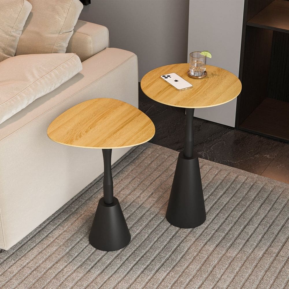 Conjunto Mesa de Canto Napoli 65cm X 40cm X 40cm Preto