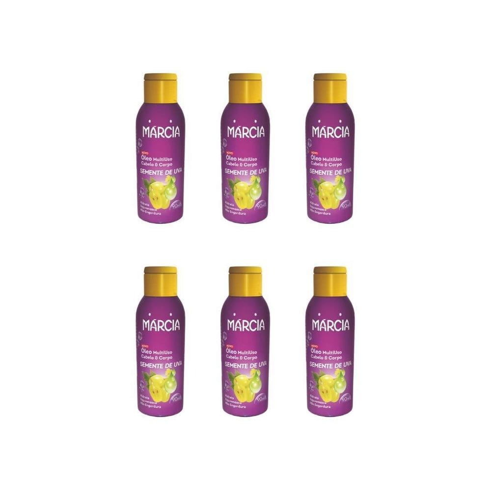 Oleo Cabelo E Corpo Marcia 90Ml Semente De Uva-Kit C/6Un