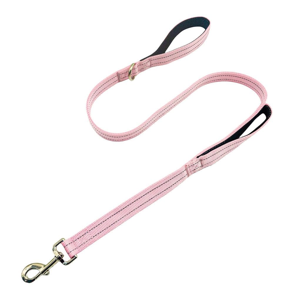Capa de coleira para cães Geny Heavy Duty 2, alça acolchoada, nylon, rosa
