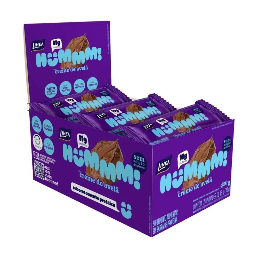 Barra De Proteína 35G Linea Hummm Creme Avelã - 12 Unidades