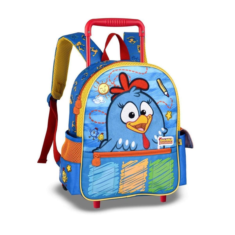 Mochila Carrinho Infantil Galinha Pintadinha Bolsa Escolar