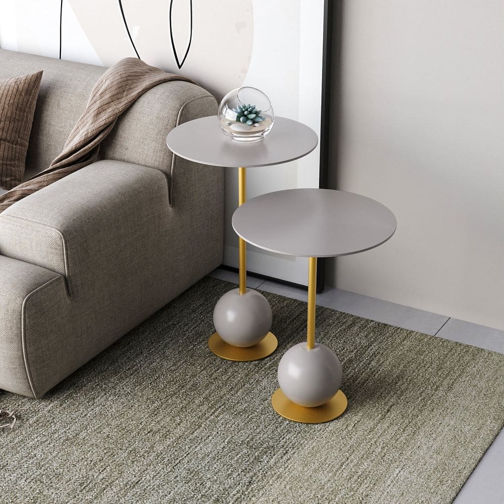 Conjunto Mesa de Canto Milão 65x40x40cm Fendy