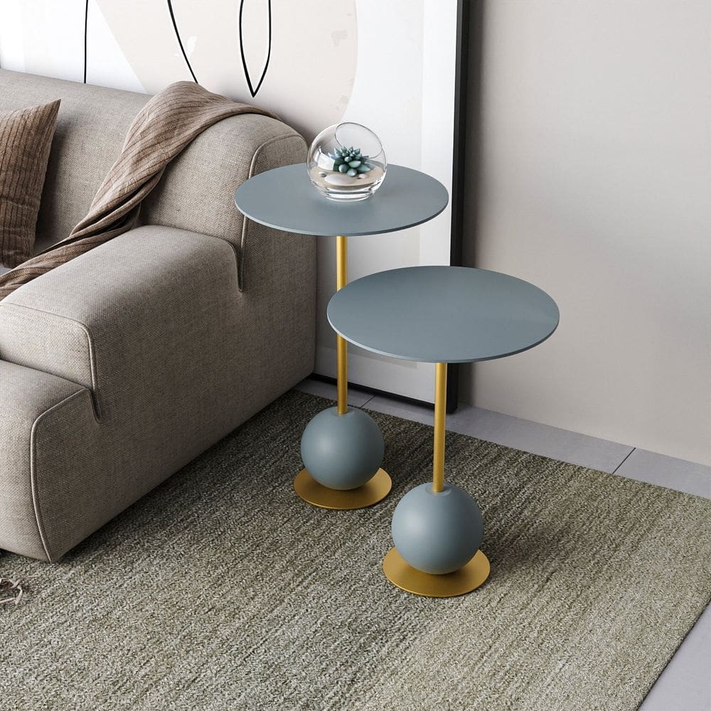 Conjunto Mesa de Canto Milão 65x40x40cm Cristal