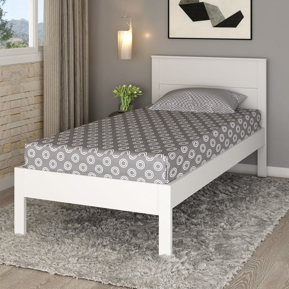 Cama de Solteiro 190 Cm X 92 Cm 42,4 Cm Branco
