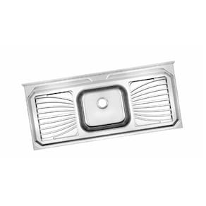 Pia De Inox Com Furo Da Torneira
