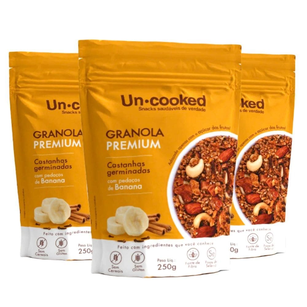 Kit Com 3Un Granola De Castanhas Banana Braw Uncooked 250G