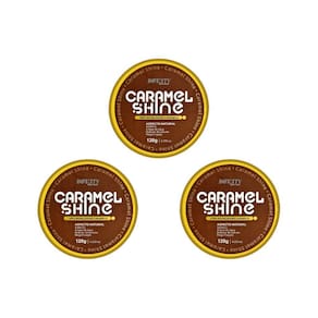Pomada Capilar Infinity Caramel Shine Cera 120G-Kit C/3Un
