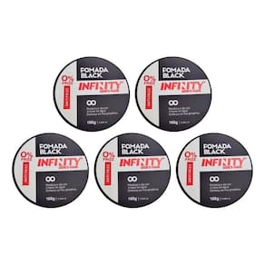 Pomada Capilar Infinity Black 160G - Kit Com 5Un