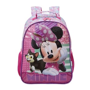 Mochila De Costa 16 Minnie E Fígaro Escolar Infantil Xeryus