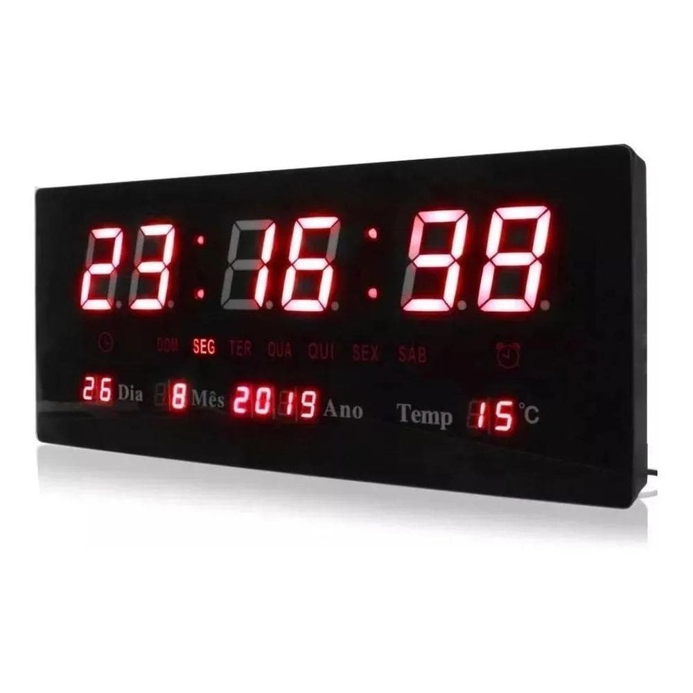 Relogio De Parede Led Digital Lelong Modelo Le-2111