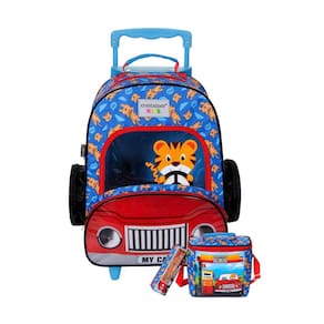 Kit Escolar Mochila De Rodas+Lancheira+Estojo My Car Carro