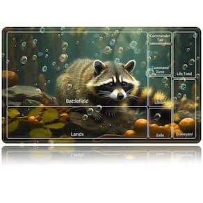 Jogo de Cartas Playmat BVDIKMI Magic Forest Raccoon 60x35cm