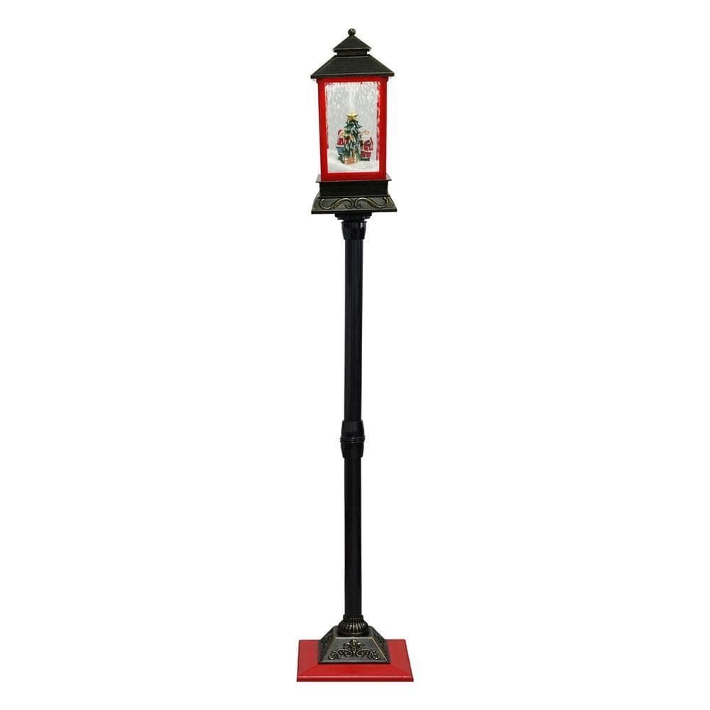 Poste Natalino Mamãe Papai Noel Luz Som 148Cm Bivolt Zein