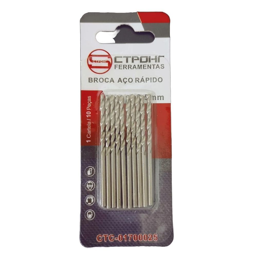 Kit Broca Aco Rapido Hss 2.5Mm Para Metal