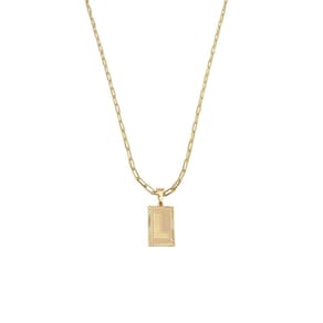 Cordão 60Cm Masculino Feminino Pingente Letra L Banhado Ouro