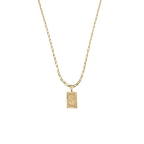Cordão 45Cm Masculino Feminino Pingente Letra S Banhado Ouro