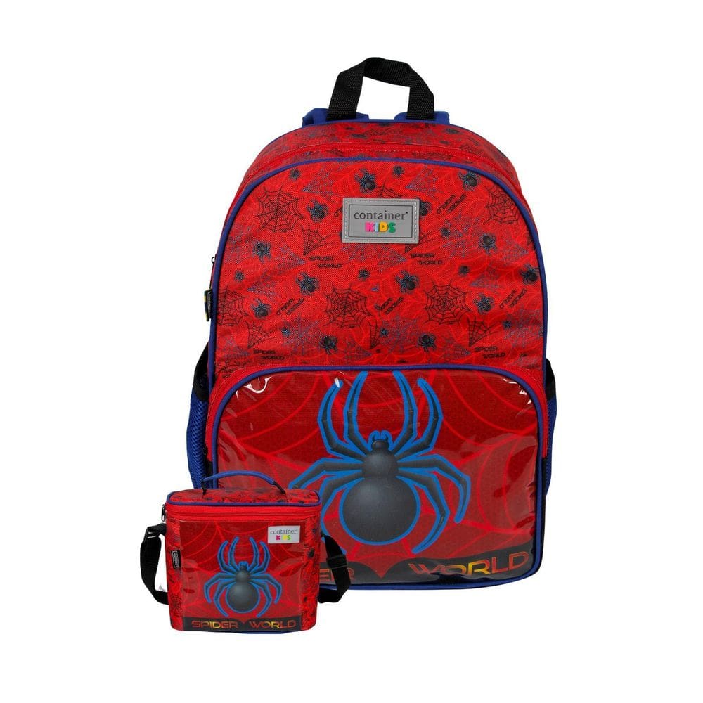 Kit Escolar Mochila De Costas + Lancheira Spider Aranha