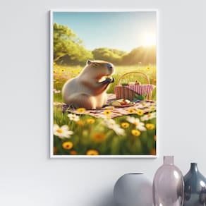 Quadro Decorativo Capivara - Pic Nic 45X34Cm