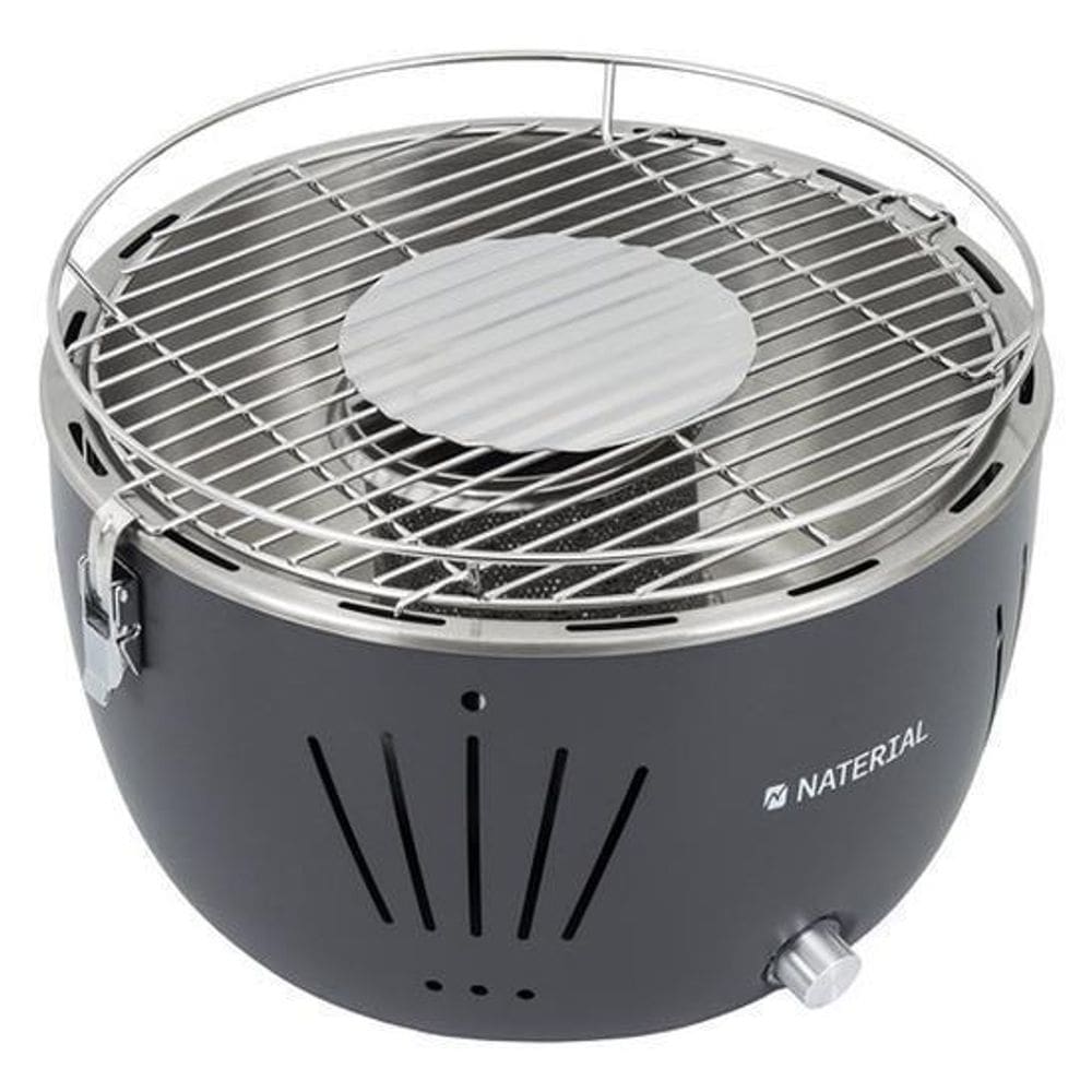 Churrasqueira A Carvão Portátil 23X35Cm Cinza - Naterial