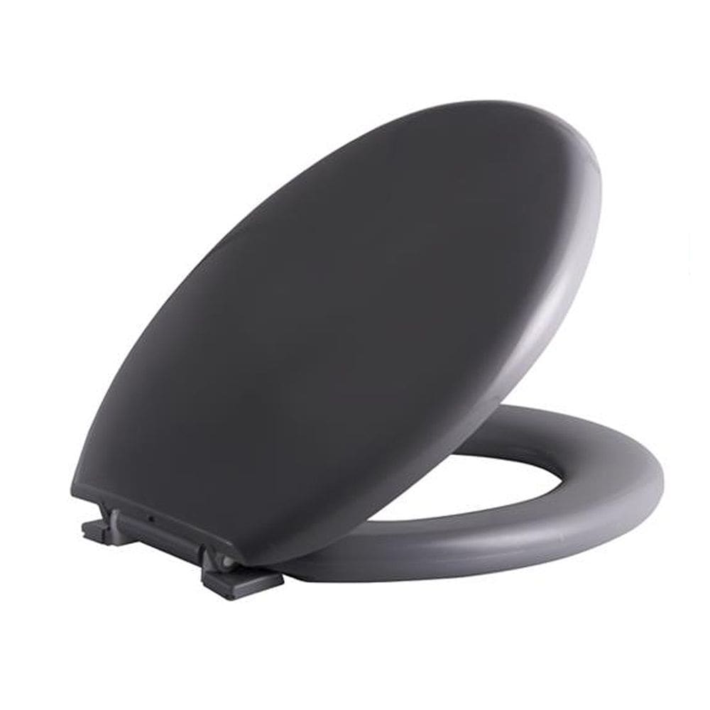 Assento Sanitário Almofadado Oval Cinza Tpk Astra