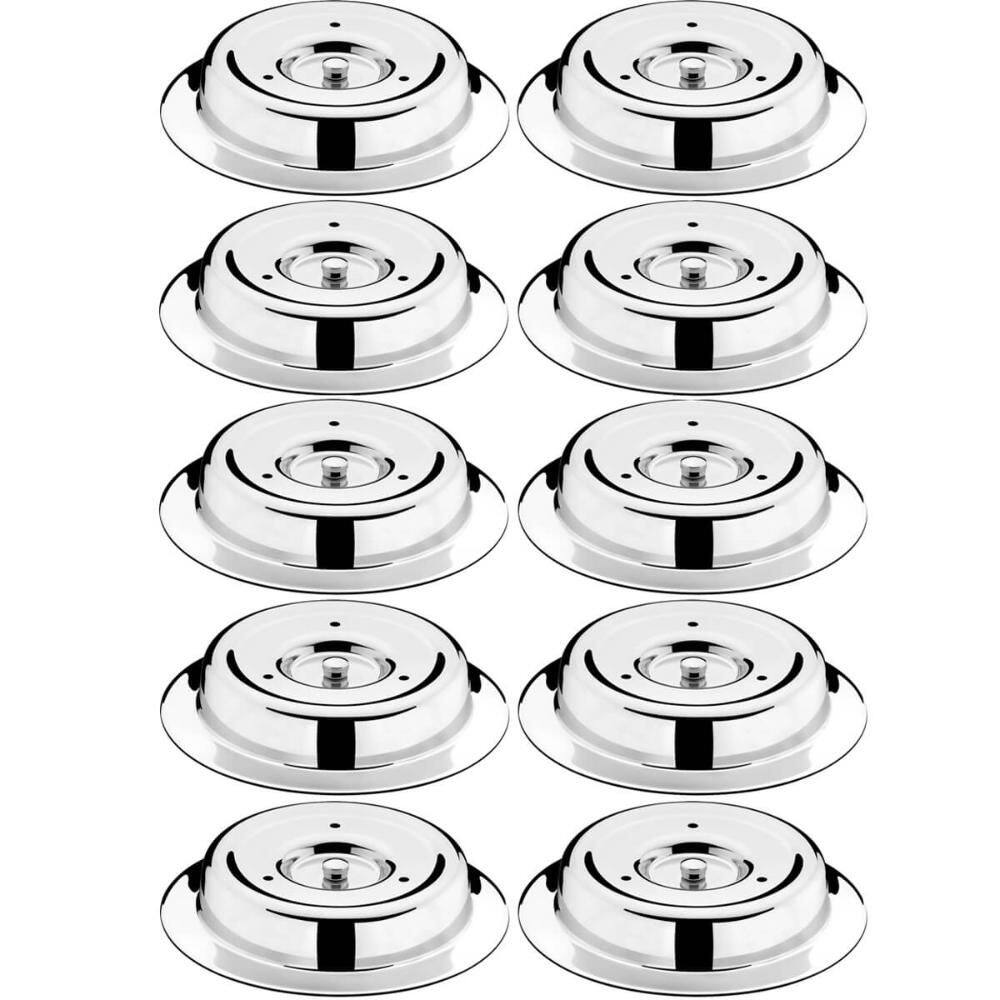10 Cloche Tramontina Aço Inox 28cm Cúpula para Servir Tampa de Alimentos Restaurante