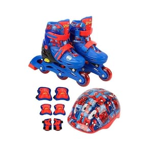 Kit Patins 2 Em 1 3 Rodas Tamanho 28-31 Homem Aranha - Bbr