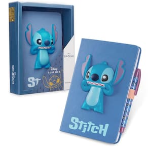 Conjunto de papelaria Disney Stitch A5, caderno e caneta para meninas
