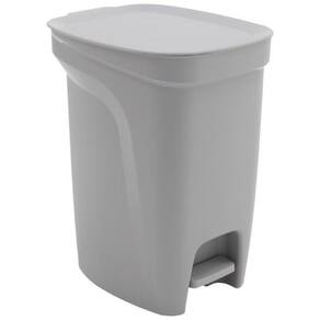 Lixeira 10L Polipropileno Cinza Aço Galvanizado 92 92852210