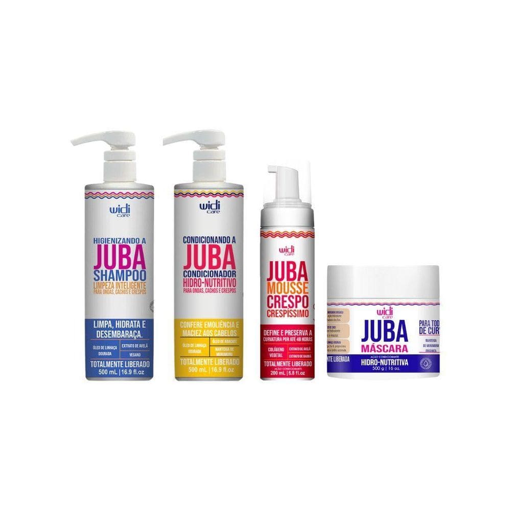 Kit Widi Care Juba Cond+Shampoo+Mascara Hidro+Mousse Crespo