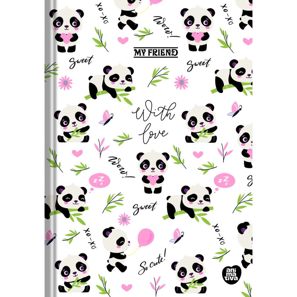 Caderno Brochura Grande My Friend 80 Folhas (Sem Pauta) Capa Dura - São Domingos | Brochurão | Costurado