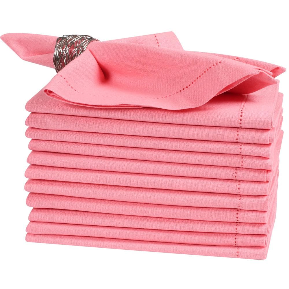 Guardanapos de pano, roupa de cama, craft Dianthus, noz-pecã, algodão 18x18cm 12