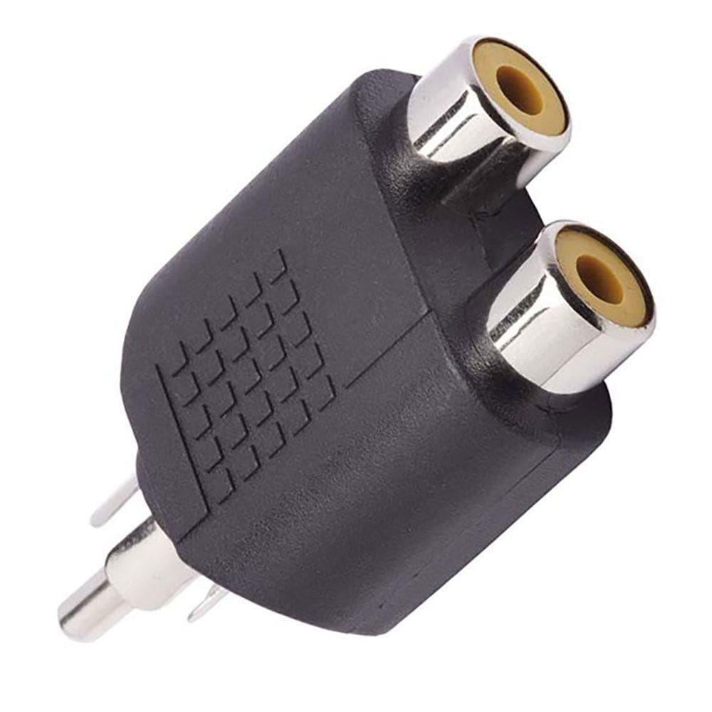 Adaptador Fêmea Rca Dupla Para Plug Rca Níquel