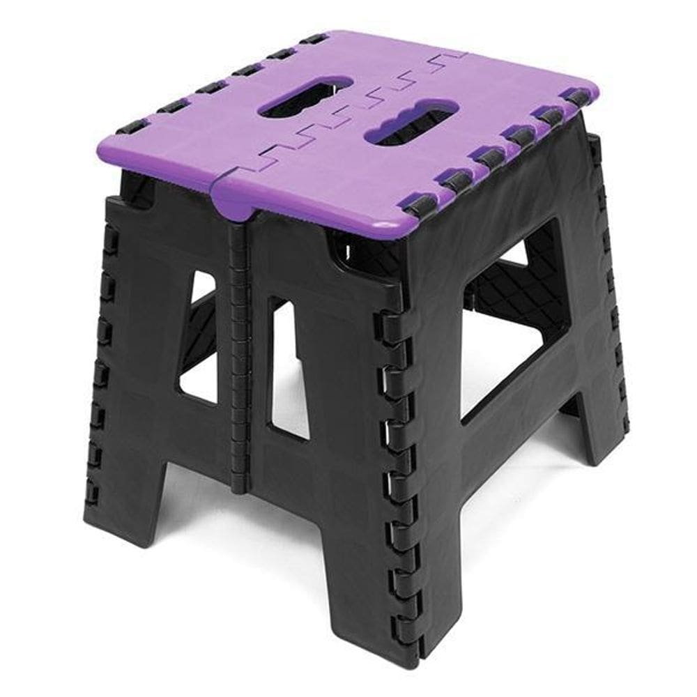 Banco Dobrável Portátil Camping Até 100Kg Roxo